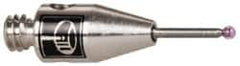 Renishaw - 0.0276 Inch Ball Diameter, Carbide Stem, M2 Thread, Ruby Point Ball Tip CMM Stylus - 0.1575 Inch Working Length, 0.0197 Inch Stem Diameter, 0.3937 Inch Overall Length - Americas Tooling