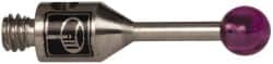 Renishaw - 0.0984 Inch Ball Diameter, Stainless Steel Stem, M2 Thread, Ruby Point Ball Tip CMM Stylus - 0.2559 Inch Working Length, 0.0394 Inch Stem Diameter, 0.3937 Inch Overall Length - Americas Tooling