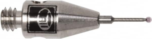 Renishaw - 0.0197 Inch Ball Diameter, Carbide Stem, M2 Thread, Ruby Point Ball Tip CMM Stylus - 0.1181 Inch Working Length, 0.02 Inch Stem Diameter, 0.3937 Inch Overall Length - Americas Tooling