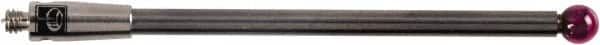 Renishaw - 0.1181 Inch Ball Diameter, Carbide Stem, M2 Thread, Ruby Point Ball Tip CMM Stylus - 1.4567 Inch Working Length, 0.0787 Inch Stem Diameter, 1.5748 Inch Overall Length - Americas Tooling