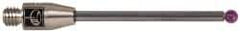 Renishaw - 0.0787 Inch Ball Diameter, Carbide Stem, M3 Thread, Ruby Point Ball Tip CMM Stylus - 0.8976 Inch Working Length, 0.0591 Inch Stem Diameter, 1.1811 Inch Overall Length - Americas Tooling