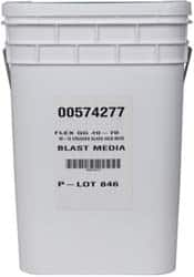 Made in USA - Coarse/Medium Grade Crushed Glass - 40 to 70 Grit, 50 Lb Pail - Americas Tooling