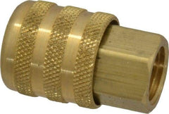 Acme - Closed Check Brass Air Chuck - Lock On Chuck, 1/4 FPT - Americas Tooling