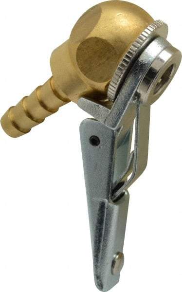 Acme - Closed Check Brass/Steel Air Chuck - Ball Foot with Clip Chuck, 1/4 Barbed - Americas Tooling