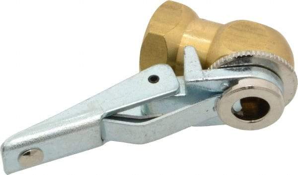 Acme - Open Check Brass/Steel Air Chuck - Ball Foot with Clip Chuck, 1/4 FPT - Americas Tooling