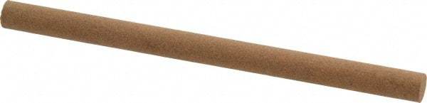 Norton - 4" Long x 1/4" Diam x 1/4" Thick, Aluminum Oxide Sharpening Stone - Round, Medium Grade - Americas Tooling