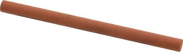 Norton - 4" Long x 1/4" Diam x 1/4" Thick, Aluminum Oxide Sharpening Stone - Round, Fine Grade - Americas Tooling