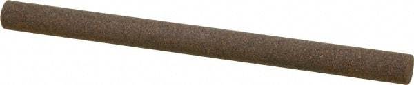 Norton - 4" Long x 1/4" Diam x 1/4" Thick, Aluminum Oxide Sharpening Stone - Round, Coarse Grade - Americas Tooling