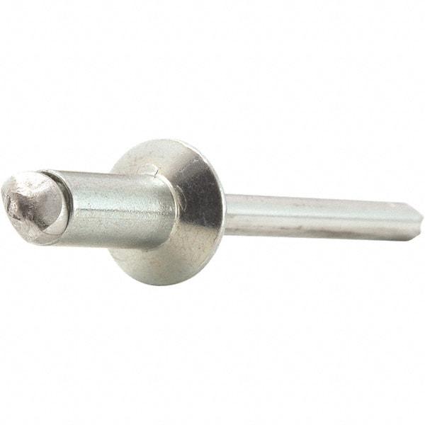 STANLEY Engineered Fastening - Size 6 Countersunk Head Steel Open End Blind Rivet - Steel Mandrel, 0.126" to 1/4" Grip, 3/16" Head Diam, 0.192" to 0.196" Hole Diam, 0.116" Body Diam - Americas Tooling