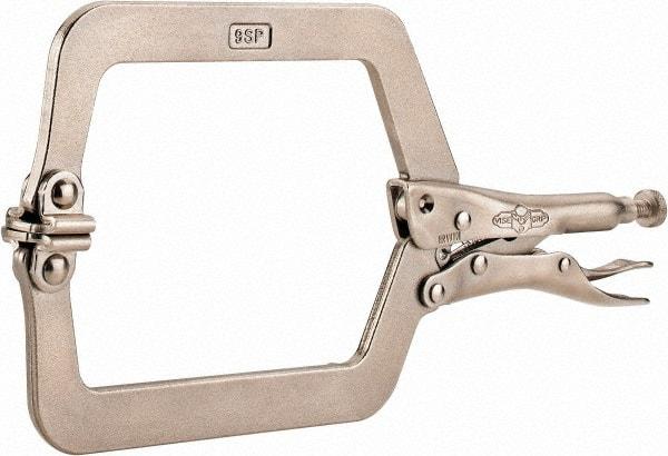 Irwin - 9" OAL C-Clamp Locking Pliers - 4-3/4" Jaw Depth, 4-1/2" Jaw Opening - Americas Tooling