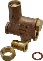 Bradley - Wash Fountain Combination Stop Strainer & Check Valve - For Use with Bradley Foot-Controlled Wash Fountains - Americas Tooling