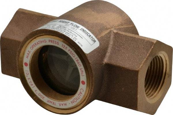 Dwyer - 1 Inch, Bronze Body Sight Flow Indicator - 125 Max psi, 4-3/8 Inch Overall Length, 200°F - Americas Tooling