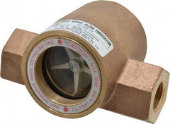 Dwyer - 1/2 Inch, Bronze Body Sight Flow Indicator - 125 Max psi, 4-1/16 Inch Overall Length, 200°F - Americas Tooling