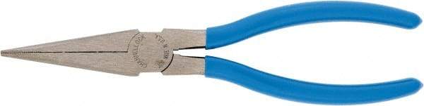 Channellock - 7-1/2" OAL, 1-21/32" Jaw Length x 3/4" Jaw Width, Long Nose Pliers - Crosshatch Jaw, Standard Head, Plastic Dipped Handles - Americas Tooling