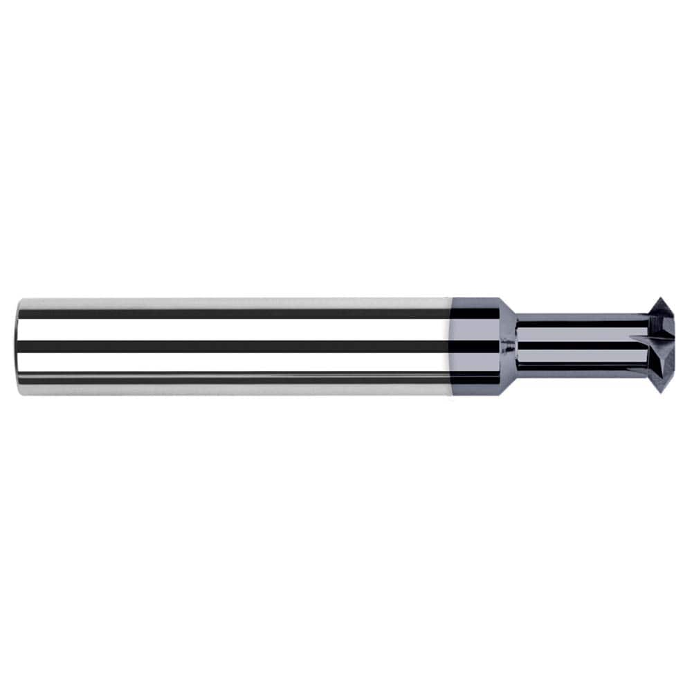 Harvey Tool - 1/4° 1/4" Cut Diam, 7/64" Cut Width, 1/4" Shank, Solid Carbide Double-Angle Cutter - Exact Industrial Supply