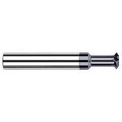 Harvey Tool - 1/8° 1/8" Cut Diam, 0.063" Cut Width, 1/8" Shank, Solid Carbide Double-Angle Cutter - Exact Industrial Supply