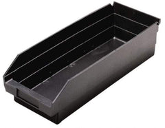 Quantum Storage - 17-7/8" Deep, Black Polypropylene Hopper Shelf Bin - 4" High x 6-5/8" Wide x 17-7/8" Long - Americas Tooling