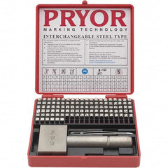 Pryor - 106 Piece, 3/16 Inch Character, Hardened Steel Type Set - 8 Character Capacity - Americas Tooling