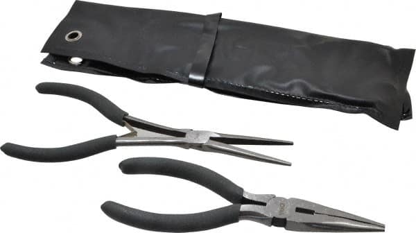 Value Collection - 2 Piece Needle Nose Plier Set - Comes in Plastic Pouch - Americas Tooling