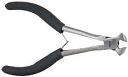 Value Collection - 5-1/2" OAL, End Cutting Pliers - 1/2" Jaw Length x 9/16" Jaw Width, Plastic Coated Handle - Americas Tooling