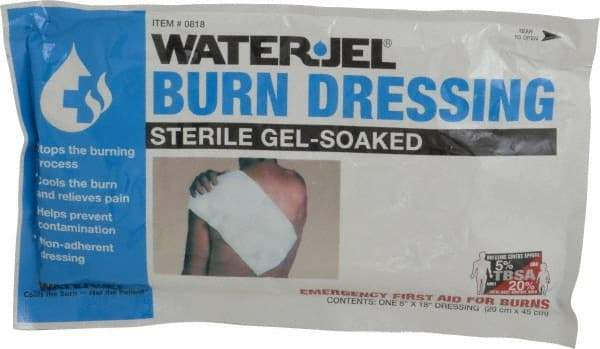 North - 18" Long x 8" Wide, General Purpose Gel Soaked Burn Dressing - White, Nonwoven Bandage - Americas Tooling