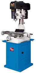 Value Collection - 1 Phase, Step Pulley Mill Drill Machine - 28-3/4" Table Length x 8-1/4" Table Width, 18-1/8" Longitudinal Travel, 7-1/2" Cross Travel, 12 Spindle Speeds, 1.5 hp, 110/220 Volts - Americas Tooling