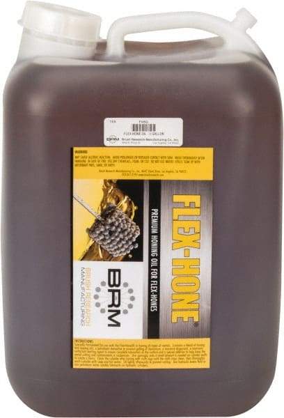 Brush Research Mfg. - Flex-Hone, 5 Gal Bottle Honing Fluid - Straight Oil, For Cutting - Americas Tooling