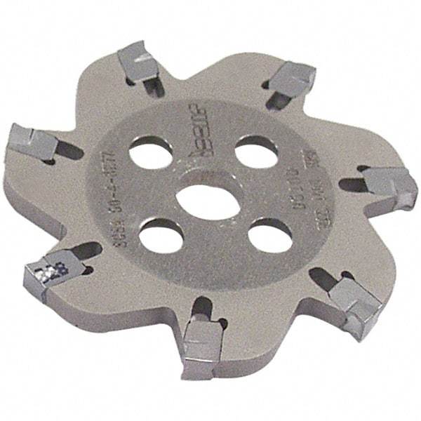 Iscar - Arbor Hole Connection, 0.139" Cutting Width, 20mm Depth of Cut, 100mm Cutter Diam, 22mm Hole Diam, 12 Tooth Indexable Slotting Cutter - SGSA Toolholder, GSAN 3 Insert, Right Hand Cutting Direction - Americas Tooling