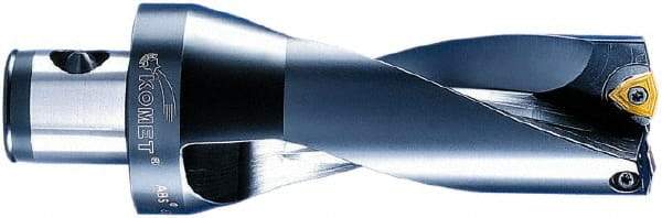 Komet - 6-1/2" Max Drill Depth, 2xD, 3-1/4" Diam, Indexable Insert Drill - 2 Inserts, ABS 80 Modular Connection Shank - Americas Tooling