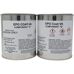 Made in USA - 1/2 Gal Gloss High-Solid Gray Concrete Floor Coating - 150 Sq Ft/Gal Coverage, 87 g/L VOC Content - Americas Tooling