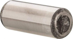 Made in USA - 5/8" Diam x 1-1/2" Pin Length Grade 8 Alloy Steel Standard Dowel Pin - Bright Finish, C 47-58 & C 60 (Surface) Hardness, 46,000 Lb (Single Shear), 92,000 Lb (Double Shear) Breaking Strength, 1 Beveled & 1 Rounded End - Americas Tooling