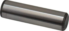 Made in USA - 5/8" Diam x 2-1/4" Pin Length Grade 8 Alloy Steel Standard Dowel Pin - Bright Finish, C 47-58 & C 60 (Surface) Hardness, 46,000 Lb (Single Shear), 92,000 Lb (Double Shear) Breaking Strength, 1 Beveled & 1 Rounded End - Americas Tooling