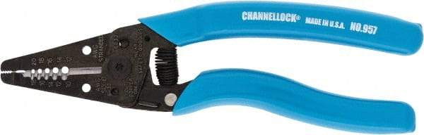 Channellock - 6-1/4" OAL, 20-10 AWG Capacity, Wire Stripper & Cutter - Plastic Cushion Handle - Americas Tooling