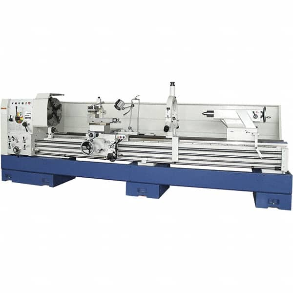 Summit - 33" Swing, 160" Between Centers, 120 Volt, Triple Phase Toolroom Lathe - 5MT Taper, 15 hp, 13 to 800 RPM, 6-1/8" Bore Diam, 54" Deep x 68" High x 244" Long - Americas Tooling