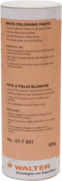 WALTER Surface Technologies - 5 oz Metal Polishing Compound - Compound Grade Ultra Fine, 1,500 Grit, White, For Fine Polishing, Use on Metal - Americas Tooling