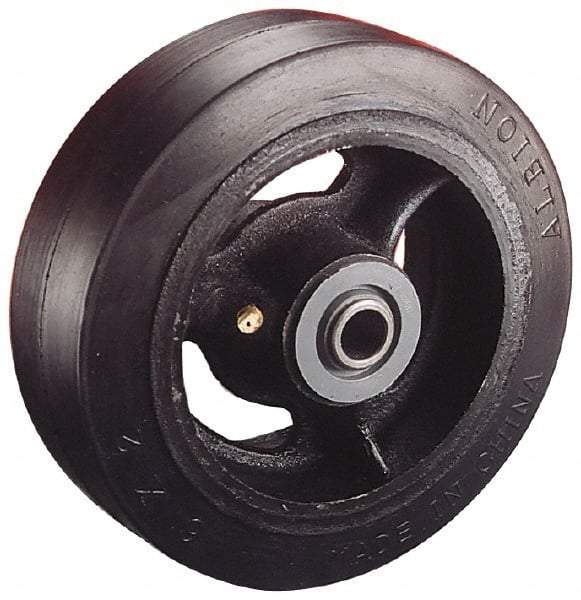 Albion - 5 Inch Diameter x 1-1/2 Inch Wide, Solid Rubber Caster Wheel - 300 Lb. Capacity, 1-7/8 Inch Hub Length, 1/2 Inch Axle Diameter, Roller Bearing - Americas Tooling