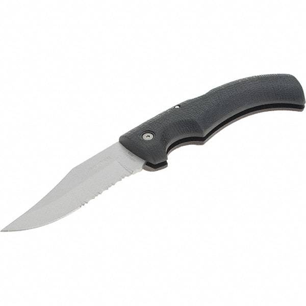 Gerber - 3-3/4" Blade, 8-3/4" OAL, Partially Serrated Clip Point Folding Knife - 4-7/8" Closed Length - Americas Tooling