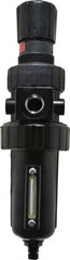 Parker - 1/2" NPT Port Standard 1 Piece Filter/Regulator FRL Unit - Metal Bowl, 90 SCFM, 250 Max psi, 11.76" High, Manual Drain - Americas Tooling