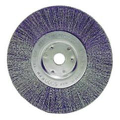 6" Diameter - 1/2-5/8" Arbor Hole - Crimped Steel Wire Straight Wheel - Americas Tooling