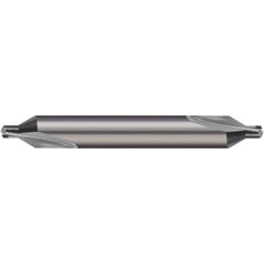 Micro 100 - #3 60° 1/4" Body Diam Solid Carbide Combo Drill & Countersink - Exact Industrial Supply