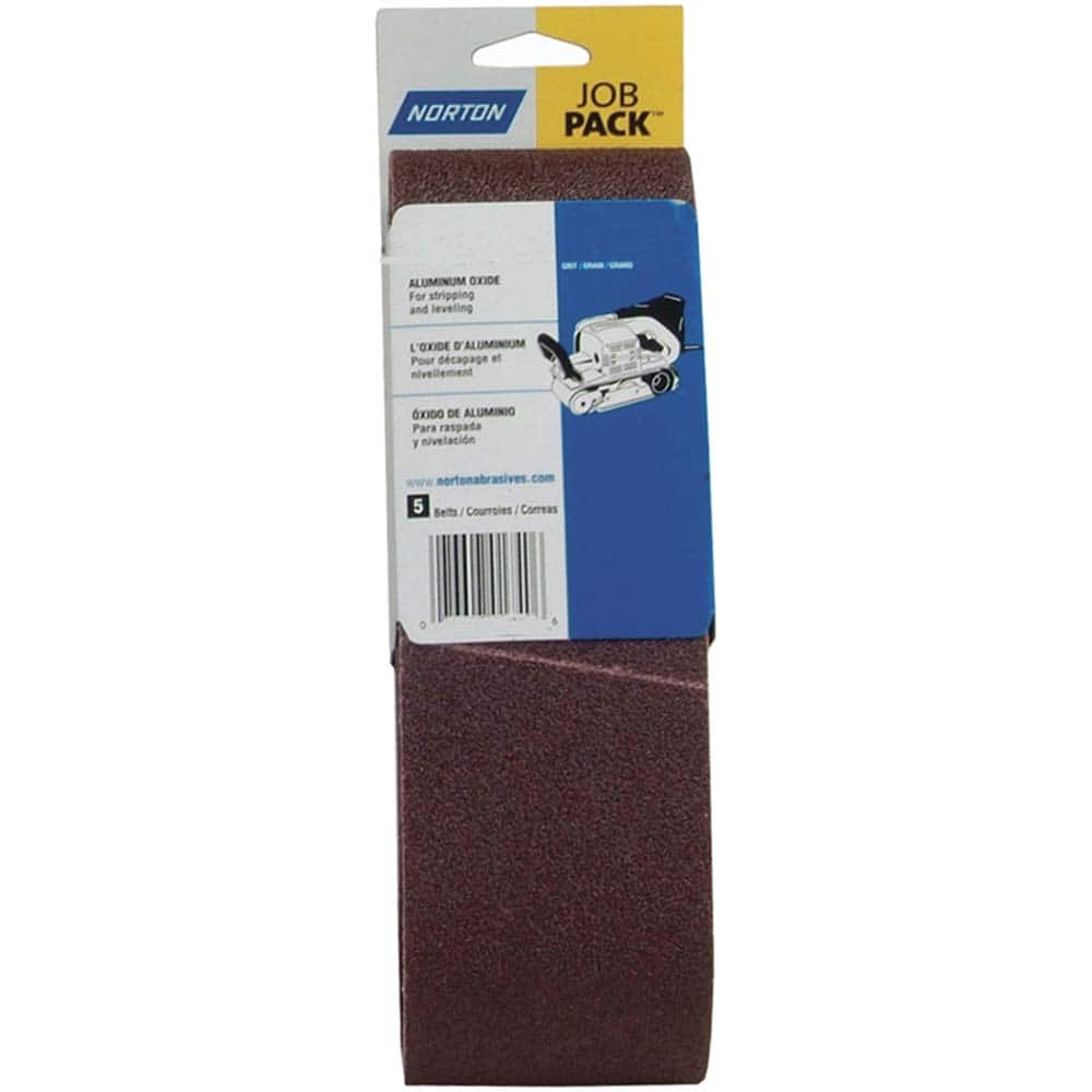 Norton - 3" Wide x 24" OAL, 80 Grit, Aluminum Oxide Abrasive Belt - Americas Tooling