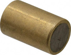 Mag-Mate - 5/16" Diam x 1/2" High, 0.18 Lb Average & 0.35 Lb Max Pull Force, Brass Alnico Shielded Magnet - 800°F Max Operating Temp, 0.032" Wall Thickness - Americas Tooling