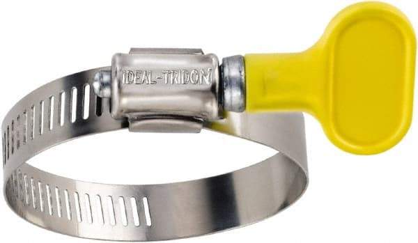 IDEAL TRIDON - SAE Size 4, 5/16 to 5/8" Diam, Stainless Steel Turn-Key Worm Drive Clamp - 5/16" Wide, Material Grade 201, Series 5Y - Americas Tooling