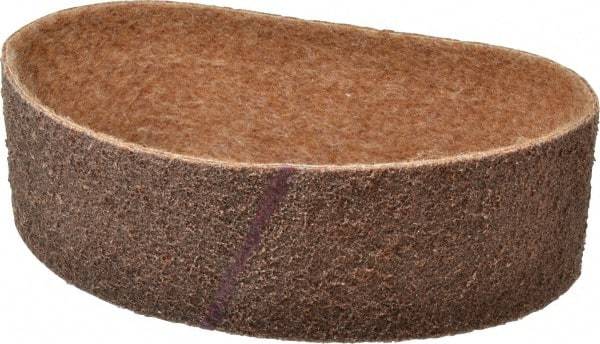 Brite Star - 3" Wide x 24" OAL, Aluminum Oxide Abrasive Belt - Aluminum Oxide, Coarse, Nonwoven, Series SC-BS - Americas Tooling