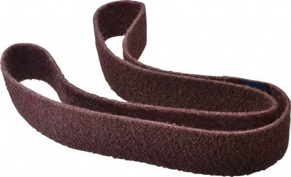 Brite Star - 2" Wide x 60" OAL, Aluminum Oxide Abrasive Belt - Aluminum Oxide, Medium, Nonwoven, Series SC-BS - Americas Tooling