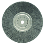 8" - Diameter Narrow Face Crimped Wire Wheel; .008" Steel Fill; 5/8" Arbor Hole - Americas Tooling