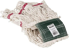 Rubbermaid - 5" Green Head Band, Medium Blended Fiber Loop End Mop Head - 4 Ply, Use for General Purpose - Americas Tooling