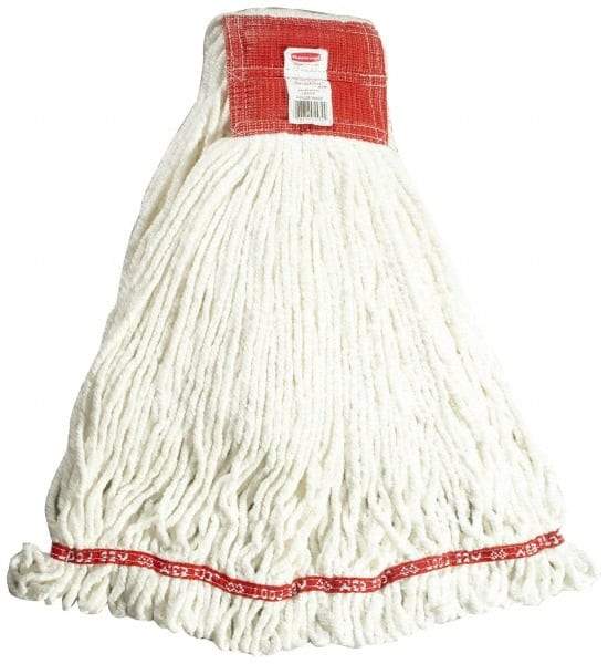 Rubbermaid - 5" Red Head Band, Large Blended Fiber Loop End Mop Head - 4 Ply, Use for General Purpose - Americas Tooling