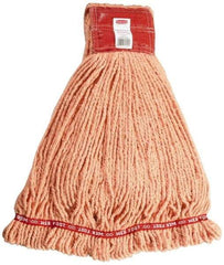 Rubbermaid - 5" Red Head Band, Large Blended Fiber Loop End Mop Head - 4 Ply, Use for General Purpose - Americas Tooling