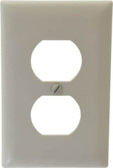 Pass & Seymour - 1 Gang, 4-11/16 Inch Long x 2-15/16 Inch Wide, Standard Outlet Wall Plate - Duplex Outlet, Light Almond, Nylon - Americas Tooling